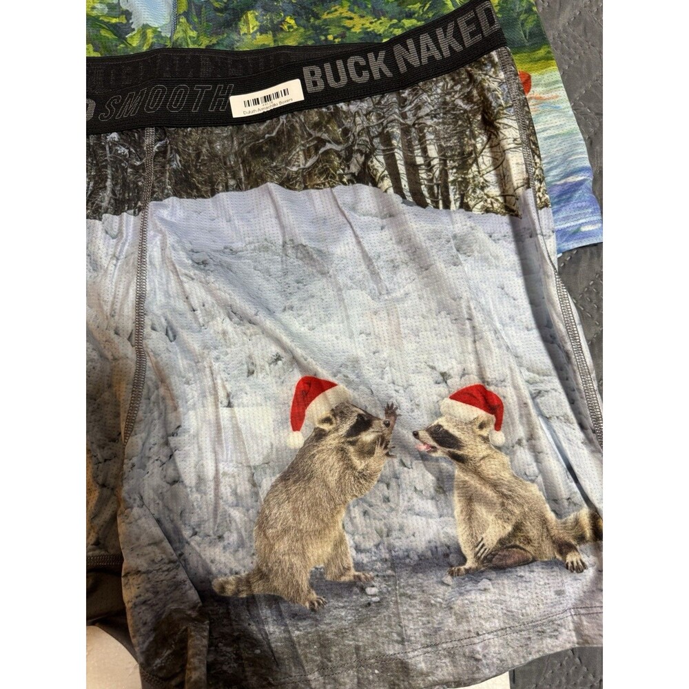 Duluth Boxers Size 4X Buck Smooth 3 Pair New Raccoon, Ski, Wolf - Picture 3 of 16